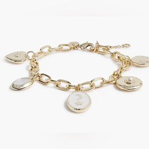 NWT J.CREW MOTHER OF PEARL CHARM BRACELET
